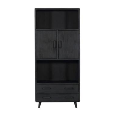 StarFurn - Boekenkast Omaha Black - 90 cm - zwart