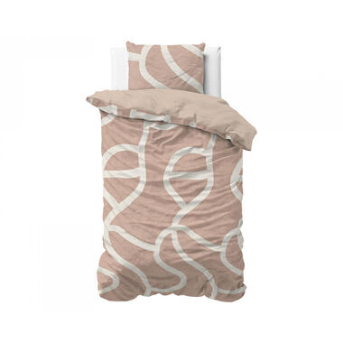 Dekbedovertrek Clay Contours 140x220 - Zacht Katoen - Incl. Kussensloop