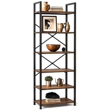 Goliving Boekenkast - 66 x 30 x 186 cm - 6 Lagen - Opbergkast - Wandkast
