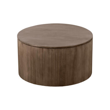 Lewis & Loft Salontafel Lonne - FSC®- Met opbergruimte - ⌀70cm - Bruin