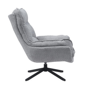 Starfurn - Fauteuil Vera - Grijs - 83x115x59 cm