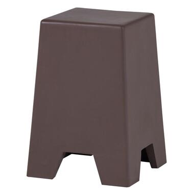 WOOOD Zina Bijzettafel Hoog - Cement - Bruin - 51x36x36