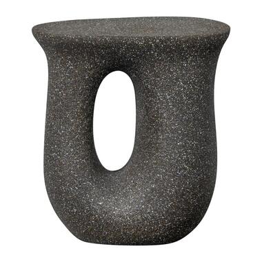 WOOOD Mason Bijzettafel Met Spikkels - Magnesium - Zwart - 45x42x33