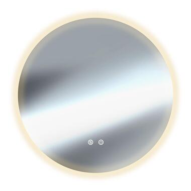 tectake LED-badkamerspiegel Aurora, dimbaar, met 3 lichtkleuren, Wit