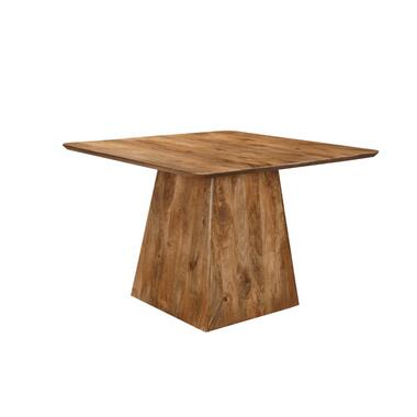 Mangohoutonline - Eettafel Nova Vierkant 110x110cm Vierkant - Bruin - Mahom