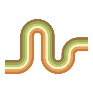 ESTAhome fotobehang retro ornamenten groen en oranje - 2.5 x 2.79 m