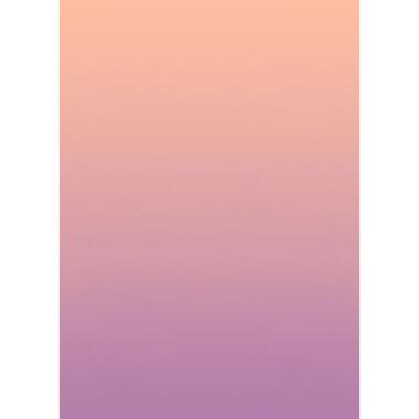 ESTAhome fotobehang dip dye motief paars en oranje - 2 x 2.79 m