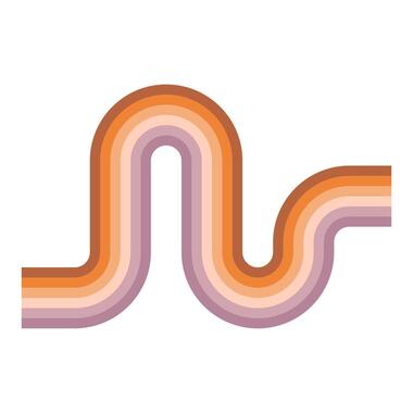 ESTAhome fotobehang retro ornamenten oranje en paars - 2.5 x 2.79 m