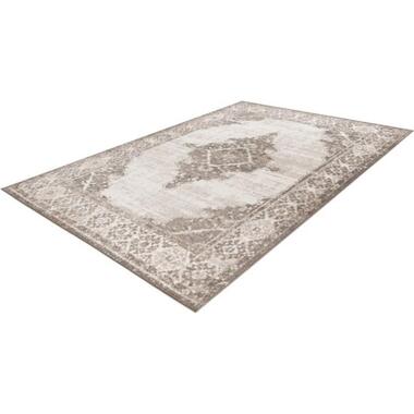 Lalee Vloerkleed Milas - Polyester - 200x290 cm zilver beige