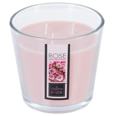Atmosphera Candles Geurkaars glas - rozen bloemen aroma - 40 uur