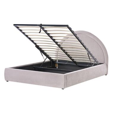 MOUZON - Bed met opbergruimte - Beige - 140 x 200 cm - Stof