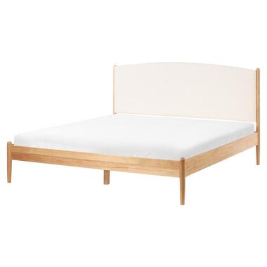 CLAIRAC - Tweepersoonsbed - Lichtbruin - 160 x 200 cm - Grenenhout