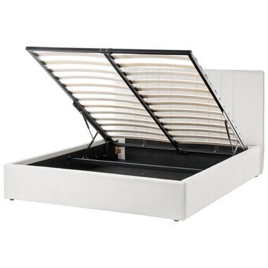 TARASCON - Tweepersoonsbed - Lichtbeige - 140 x 200 cm - Stof