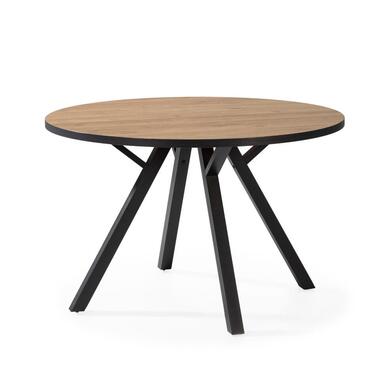 CALICOSY - Ronde tafel met zwarte BENI - 120x120x77 cm