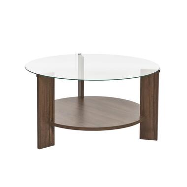 CALICOSY - Salontafel met 2 bladen CLARA - 75x75x40 cm