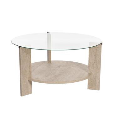 CALICOSY - Salontafel met 2 bladen CLARA - 75x75x40 cm