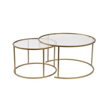CALICOSY - Set van 2 ronde AURUM - 80x80x43 cm