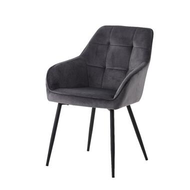 Nordic Home - Angelo armstoel velvet - donkergrijs