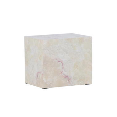 Bijzettafel Rechthoek Travertinlook MDF 35x25x30cm York