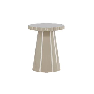 Bijzettafel Rond - Beige MDF - 45x45x55 cm - Krull