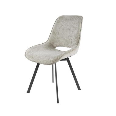 Eetkamerstoel Zand Stof - Swivel Rich - Set van 4