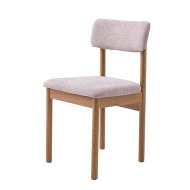 Eetkamerstoel Canora Bouclé Zand/EspressoGiga Living - Set van 2