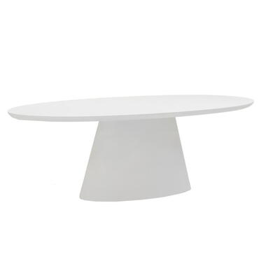 Eettafel Ovaal 300cm - Wit Eco Composiet - Acryl Coating - Cleo