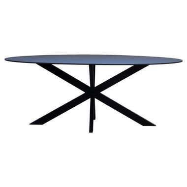 Eettafel Zwart Fenix Metaal - 200x90x76cm - Harper