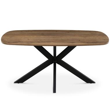 Eettafel Deens Ovaal - Donkerbruin Hout - 160x90x76cm - Jaimy