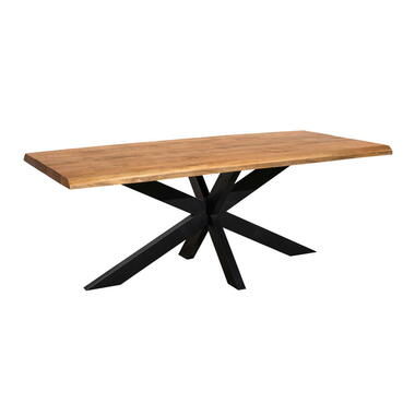 Eettafel Rechthoek Naturel Hout - 220x100x76cm - Denver