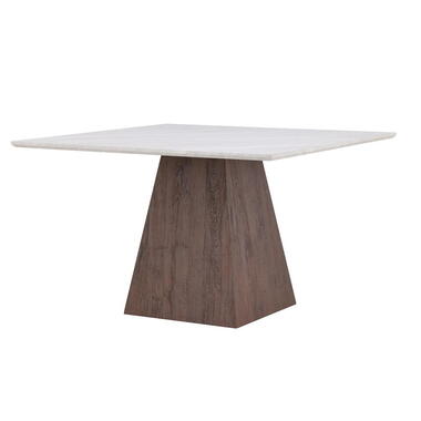 Eettafel Vierkant - Lichtgrijs MDF - 120x120x75cm - Cael
