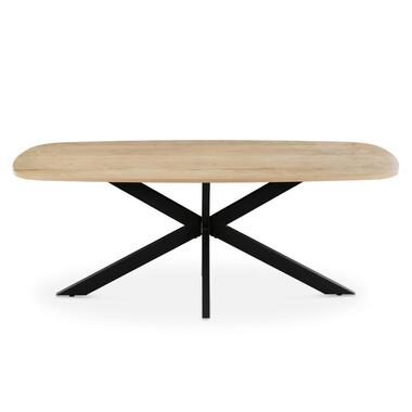Eettafel Deens Ovaal - Naturel Hout - 200x100x76cm - Jaimy