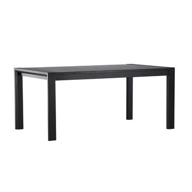 Eettafel Uitschuifbaar - Zwart Eikenhout - 170x95x75cm - Slider