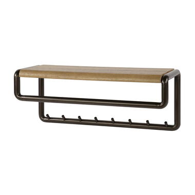 Kapstok Bruin Metaal - 8-Haaks - 80x30x33cm - Luno
