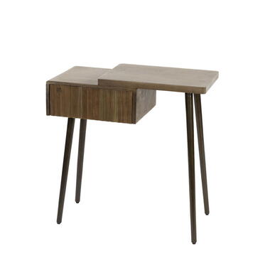 Nachtkastje Bruin Acaciahout - 60x30x60cm - Carve Rechts