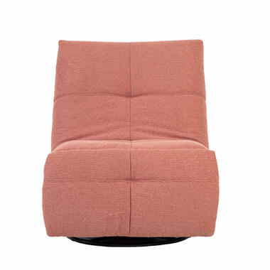 Fauteuil Roze Stof - Draaibaar & Relaxfunctie - Lazy
