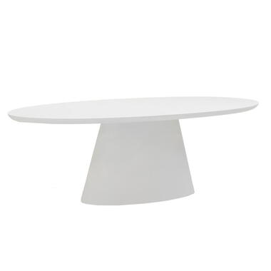 Tuintafel Ovaal 200cm - Wit Eco Composiet - Cleo