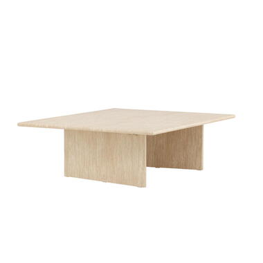 Salontafel Rechthoek - Travertinlook MDF - 120x100x38cm - Skagen