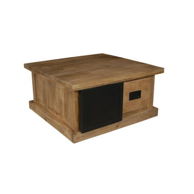 Salontafel Vierkant Naturel Hout - 80x80x45cm - Nashville