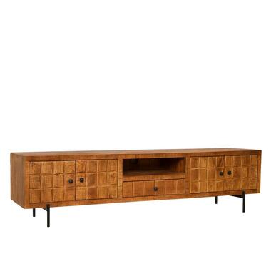 Tv-meubel Naturel Mangohout - 220x40x55cm - Brandy
