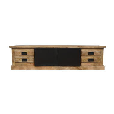 Tv-meubel Rechthoek Naturel Hout - 200x45x50cm - Nashville