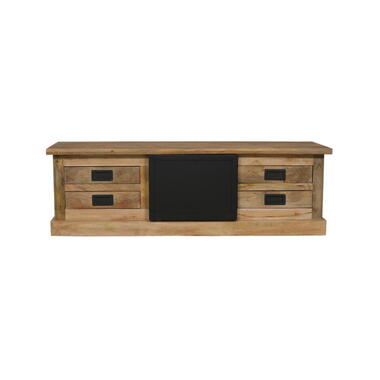 Tv-meubel Rechthoek Naturel Hout - 155x45x50cm - Nashville