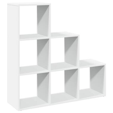 vidaXL - Boekenkast met 10 open vakken voor woonkamers - Wit - 99x29x99 cm