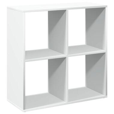vidaXL - Boekenkast met 4 open vakken voor woonkamers - Wit -69.5x29x69.5 cm