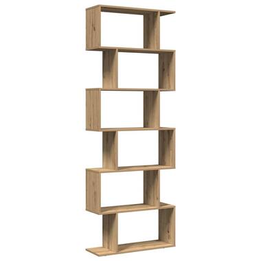 vidaXL - 6-laags Boekenkast voor woonkamers - Artisanaal eiken - 70x24x193 cm