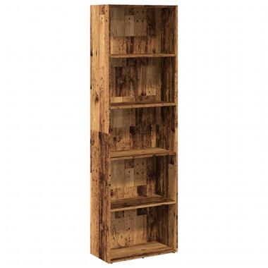 vidaXL - Boekenkast met 5 vakken voor woonkamers - Oud hout - 60x30x189 cm