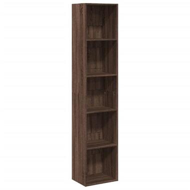 vidaXL - Boekenkast met 5 vakken voor woonkamers - Bruin eiken - 40x30x189 cm