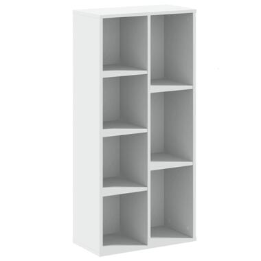 vidaXL - Boekenkast met 7 vakken - Wit - Bewerkt hout- 50x25x105 cm