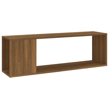 vidaXL - Boekenkast-tv-meubel - Bruin eiken - Bewerkt hout - 100x24x32 cm