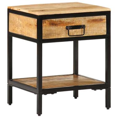 vidaXL Industrieel nachtkastje met lade Bruin Mangohout 40x35x50 cm